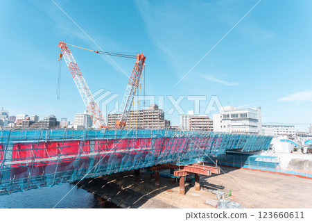 橋樑施工工作 橋樑施工工作 123660611