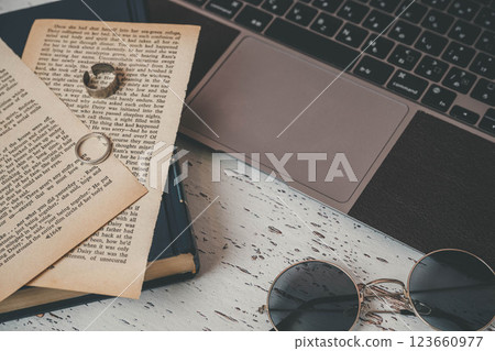 Personal computer and book Personal computer and book 123660977