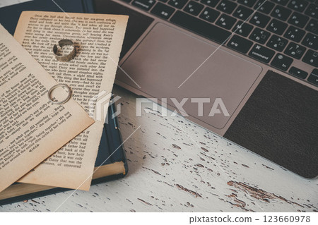 Personal computer and book 123660978