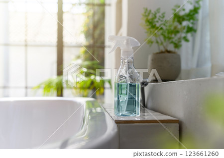 Cleaning the bath Cleaning the bath 123661260