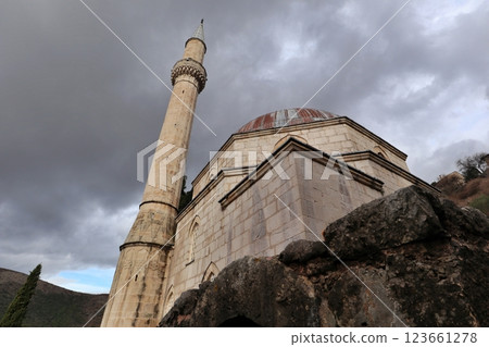Old mosque in Počtelj village, Bosnia and Herzegovina 123661278