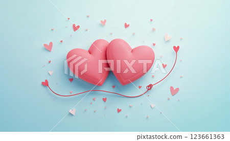 hearts as abstract valentine holiday background, saint valentine and love background concept 123661363