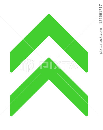 Double arrow icon (no line drawing, green) Double arrow icon (no line drawing, green) 123661717