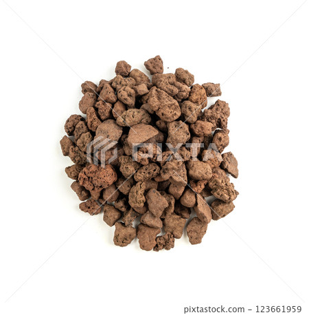 Volcano Stone Isolated, Red Volcanic Pumice, a Cold Piece of Lava, Basalt Extrusive Igneous Rock Volcano Stone Isolated, Red Volcanic Pumice, a Cold Piece of Lava, Basalt Extrusive Igneous Rock 123661959