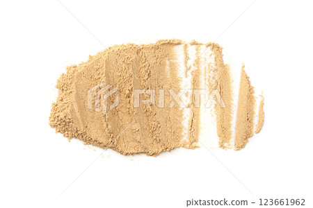 Maca powder , dry Peruvian ginseng powder, ground ayak willku superfood, organic 123661962