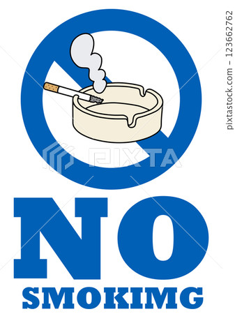 Illustration of a signboard - No Smoking - 123662762