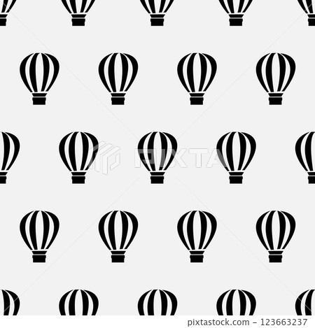 Parachute Icon Seamless Pattern, Air Drag Device Icon Vector Art Illustration. Parachute Icon Seamless Pattern, Air Drag Device Icon Vector Art Illustration. 123663237