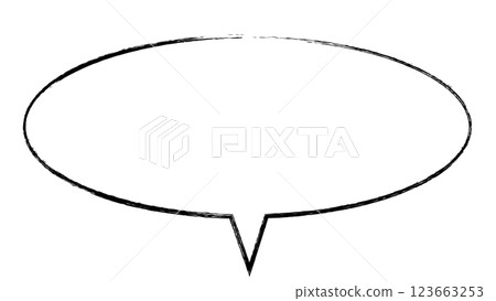 Simple oval speech bubble (transparent background) 123663253