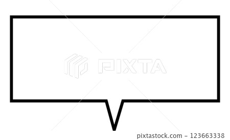 Simple square speech bubble (transparent background) 123663338