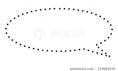 Simple oval speech bubble (transparent background) 123663830