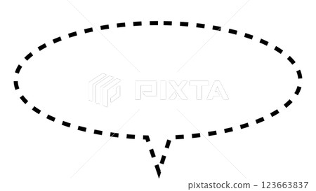 簡單的橢圓形氣泡（透明背景） 123663837