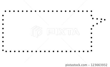 簡單方形氣泡（透明背景） 123663932