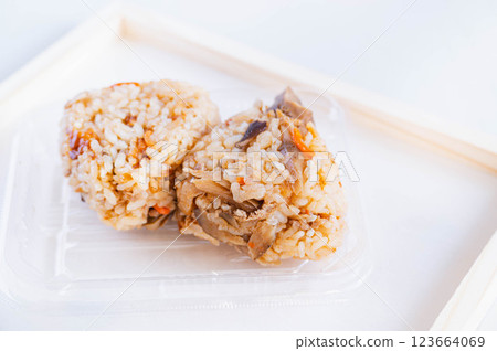 Chicken rice ball Chicken rice ball 123664069