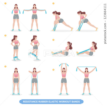 Resistance rubber elastic workout bands-03 123664111