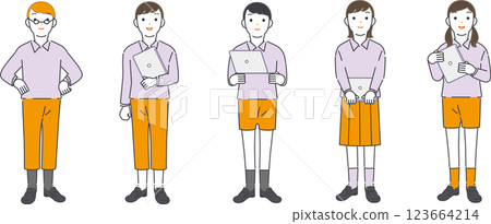 Children with tablets and computers 123664214