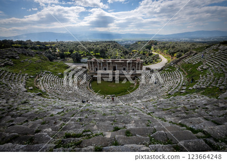 Nysa Ancient City history BC. It is based on the 3rd century. It was built by I. Antiochos Soter and was founded in the name of his wife Nysa. Nysa Ancient City history BC. It is based on the 3rd century. It was built by I. Antiochos Soter and was founded in the name of his wife Nysa. 123664248