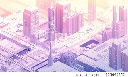 等距城市景觀 等距城市景觀 123664252