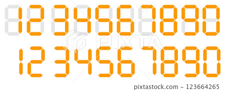 7 段數字橙色 123664265