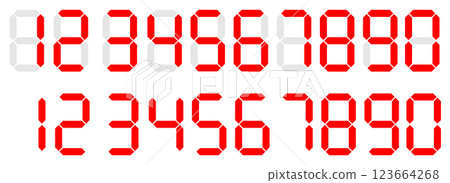 7-segment digital numbers 123664268