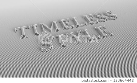 Timeless Style Embossed Text Design 123664448