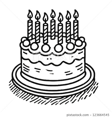 生日蛋糕圖 123664545
