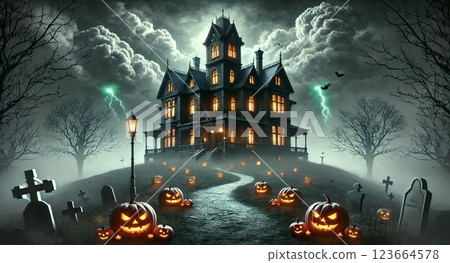 Halloween illustration 123664578