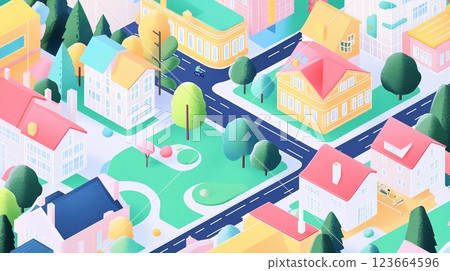 Isometric cityscape 123664596