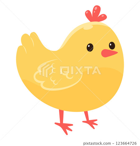 Cute chick. Vector illustration in flat style Cute chick. Vector illustration in flat style 123664726