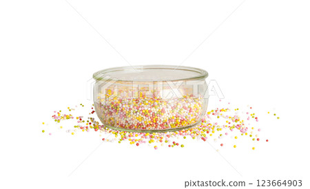 Candy Sprinkle, Donut Rainbow Sprinkles, Sweet Color Glaze, Small Vermicelli Candy Sprinkle, Donut Rainbow Sprinkles, Sweet Color Glaze, Small Vermicelli 123664903