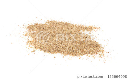 Milk thistle seeds powder, crushed silybum marianum grains pile, milled dry blessed milkthistle Milk thistle seeds powder, crushed silybum marianum grains pile, milled dry blessed milkthistle 123664998