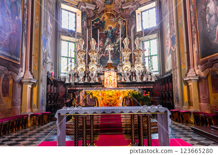 Santa Maria del Tiglio church, Gravedona, italy 123665280