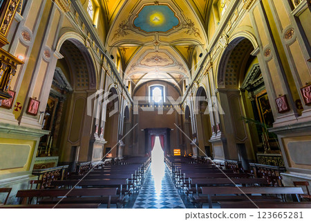 Santa Maria del Tiglio church, Gravedona, italy 123665281
