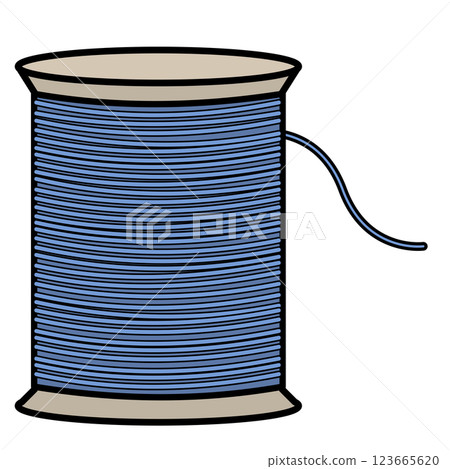Illustration of thread used for sewing 123665620