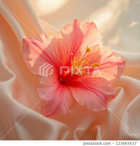Graceful Tuberose Framed by Soft Silk Graceful Tuberose Framed by Soft Silk 123665637