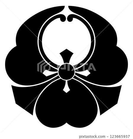 這是一個家族徽章。這把飄浮的劍被稱為「Katabami」。 這是一個家族徽章。這把飄浮的劍被稱為「Katabami」。 123665937