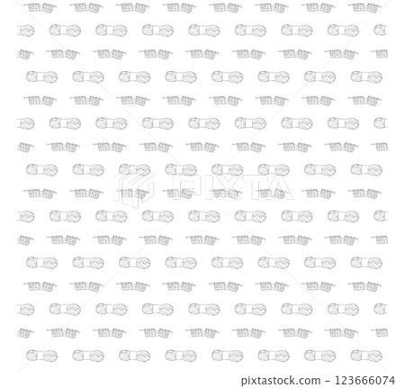 Knitting and accessories. Doodle style. Vector illustration. Seamless pattern. Knitting and accessories. Doodle style. Vector illustration. Seamless pattern. 123666074