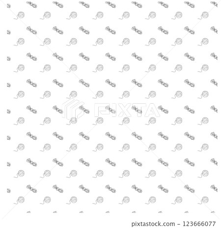 Knitting and accessories. Doodle style. Vector illustration. Seamless pattern. Knitting and accessories. Doodle style. Vector illustration. Seamless pattern. 123666077
