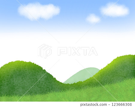 Mountain range and blue sky background 3 123666308