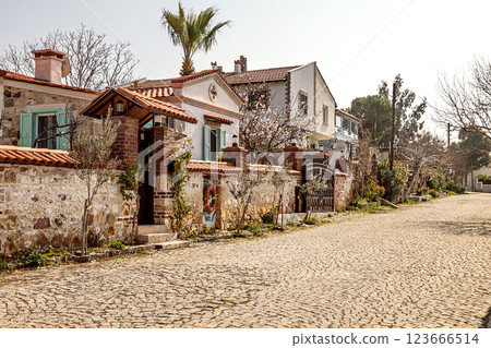 03.01.2025,Foca ,izmir,Turkey,Old houses and historical streets in izmir Yeni Foca 123666514
