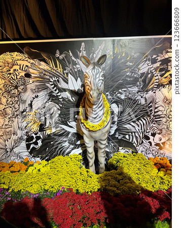 flower exhibition in the pavilion in Tel Aviv in Israel 123666809