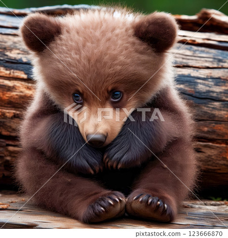 Teddy bear waving his paw and the inscription Good Morning. Illustration design for fashion graphics and prints on t-shirts. 123666870
