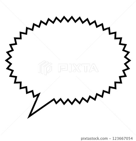 簡單的語音氣泡圖鋸齒狀 簡單的語音氣泡圖鋸齒狀 123667054