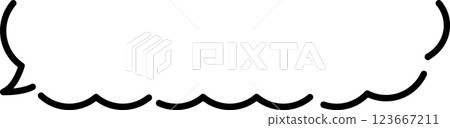 Speech bubble, fluffy, dashed line, frame 123667211