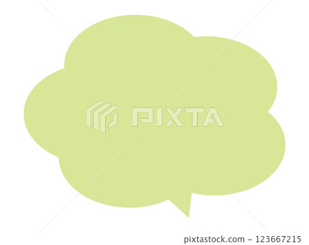 Speech bubble Yellow-green Fluffy Single 123667215