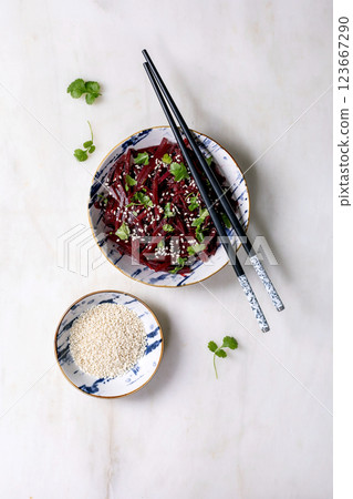 Korean-style beet salad 123667290