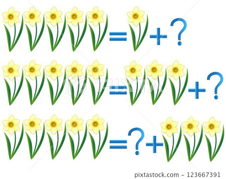 Educational games for children, on the composition of the five. 123667391