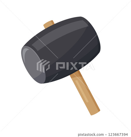 Cute hammer illustration 123667394