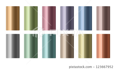 set of metallic gradients in different colors set of metallic gradients in different colors 123667952