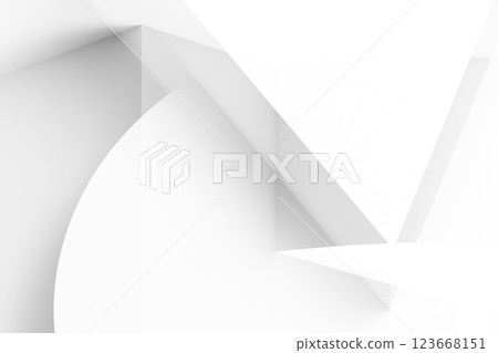 A clean and minimalistic composition featuring white geometric forms, 3 d A clean and minimalistic composition featuring white geometric forms, 3 d 123668151