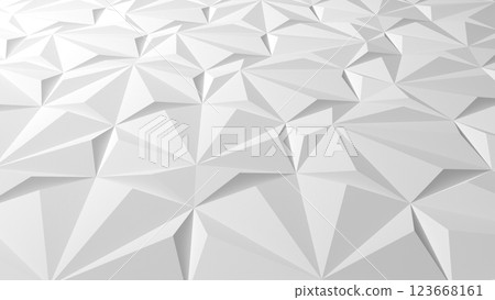 Abstract 3D pattern featuring geometric white polygons 123668161